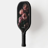 エレガントフローラフェミニンピンク牡丹名前をカスタムする ピックルボールラケット (左)