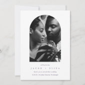 エレガントフローラフォトアーチ結婚植物薬 招待状 (正面)