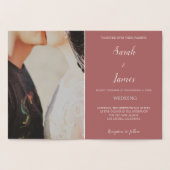 エレガントフローラフォト結婚式招待状フォイルカード 箔カード (内部)