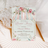 エレガントフローラフランスのブライダルシャワー 招待状