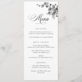 エレガントフローラフランスのヴィンテージトイルボタニカルメニュー メニュー (正面)