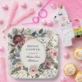 エレガントフローラフランスの金ゴールドブライダルシャワー茶 ペーパープレート (パーティー)