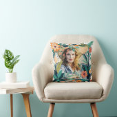 エレガントフローラフレパーソナライズされたーム クッション (椅子)