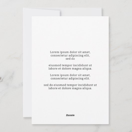 エレガントフローラフレームのクリスマスフォト シーズンカード (裏面)