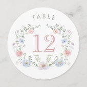 エレガントフローラフレームのラウンドテーブル番号 (正面)