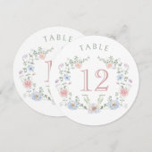 エレガントフローラフレームのラウンドテーブル番号 (正面/裏面)