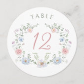 エレガントフローラフレームのラウンドテーブル番号 (正面)