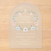 エレガントフローラフレームの確認 アクリル招待状 (正面)