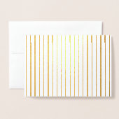 エレガントフローラフレームハッピーバースデー実在金ゴールド 箔カード (裏面封筒付き)