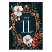 エレガントフローラフレームビンテージ結婚式シャワーカスタム テーブルナンバー (正面)