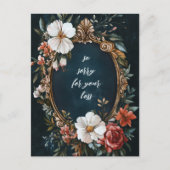 エレガントフローラフレームヴィンテージの損失を申し訳ない ポストカード (正面)