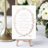 エレガントフローラフレームヴィンテージ結婚植物学 箔招待状