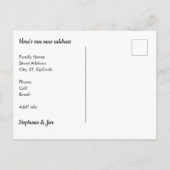 エレガントフローラフレーム水彩新しいアドレス ポストカード (裏面)