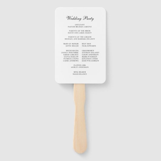 エレガントフローラフレーム結婚式 プログラム ハンドファン (裏面)