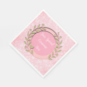 エレガントフローラフレーム:すべての大事な行事 スタンダードランチョンナプキン (角)