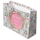 エレガントフローラフレーム：すべての大事な行事 ラージペーパーバッグ (裏面アングル)