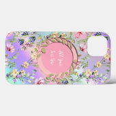 エレガントフローラフレーム:すべての大事な行事 Case-Mate iPhoneケース (裏面 (横))