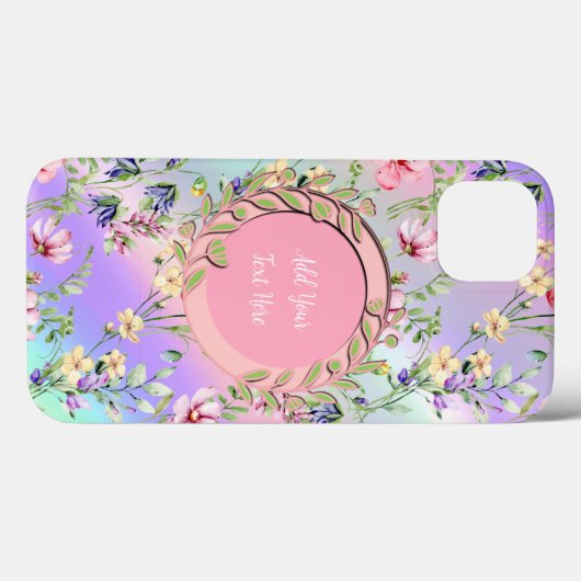 エレガントフローラフレーム:すべての大事な行事 Case-Mate iPhoneケース (裏面 (横))