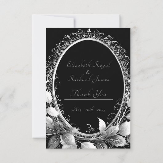 エレガントフローラフレ結婚ーム収集 サンキューカード (正面)