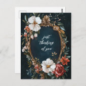 エレガントフローラフレ考えームヴィンテージ ポストカード (正面/裏面)