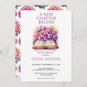 エレガントフローラブックブライダルシャワー招待 シーズンカード (正面/裏面)