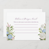 エレガントフローラブライダルシャワーアドバイスと祈りの言葉カード ノートカード (正面/裏面)