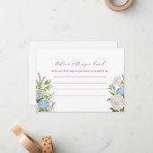 エレガントフローラブライダルシャワーアドバイスと祈りの言葉カード ノートカード (正面/裏面インサイチュ)