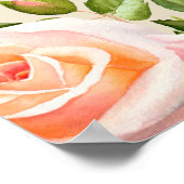 エレガントフローラブライダルシャワーウェルカムサイン ポスター (角)