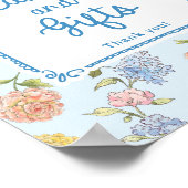 エレガントフローラブライダルシャワーカードとギフト ポスター (角)