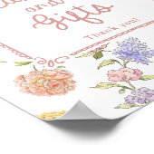 エレガントフローラブライダルシャワーカードとギフト ポスター (角)