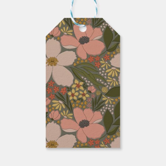 エレガントフローラブライダルシャワーギフトラベル ギフトタグ (裏面)