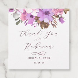 エレガントフローラブライダルシャワーギフトラベル フェイバータグ