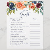 エレガントフローラブライダルシャワーゲストゲームを検索 (正面)