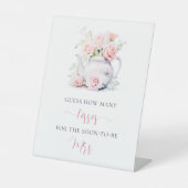 エレガントフローラブライダルシャワーゲーム数キス 台座サイン (正面)