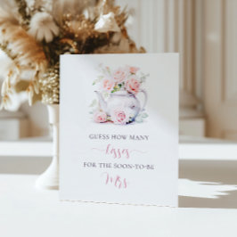 エレガントフローラブライダルシャワーゲーム数キス 台座サイン