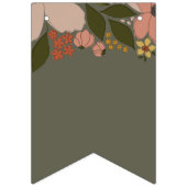 エレガントフローラブライダルシャワーフラグ バンティングフラッグ (第1の旗)