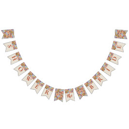 エレガントフローラブライダルシャワーフラグ バンティングフラッグ