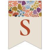 エレガントフローラブライダルシャワーフラグ バンティングフラッグ (第2の旗)