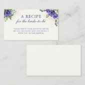 エレガントフローラブライダルシャワーレシピエンクロージャカード エンクロージャーカード (正面/裏面)