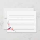 エレガントフローラブライダルシャワーレシピカード (裏面)