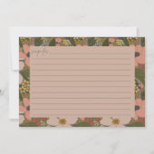 エレガントフローラブライダルシャワーレシピカード サンキューカード (正面)