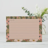 エレガントフローラブライダルシャワーレシピカード サンキューカード (スタンド正面)