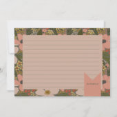 エレガントフローラブライダルシャワーレシピカード サンキューカード (裏面)