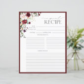 エレガントフローラブライダルシャワーレシピバインダーページ (スタンド正面)