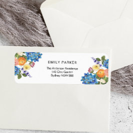 エレガントフローラブライダルシャワー差出人住所ラベル ラベル