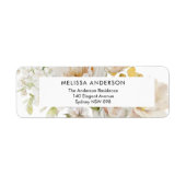 エレガントフローラブライダルシャワー差出人住所ラベル ラベル (正面)