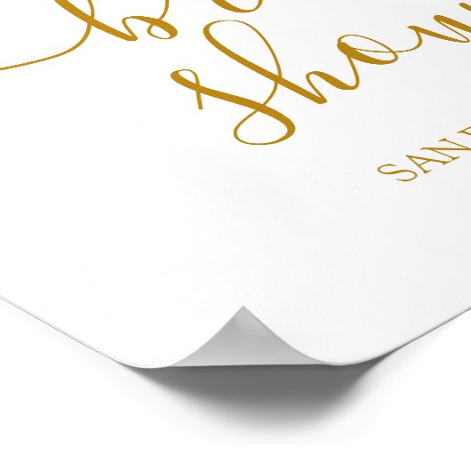 エレガントフローラブライダルシャワー歓迎 ポスター (角)