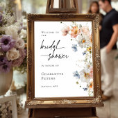 エレガントフローラブライダルシャワー歓迎 ポスター