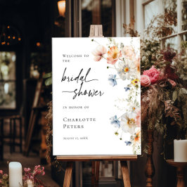 エレガントフローラブライダルシャワー歓迎 ポスター