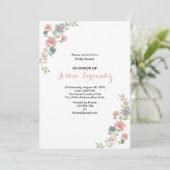 エレガントフローラブライダルシャワー起動カード 招待状 (スタンド正面)